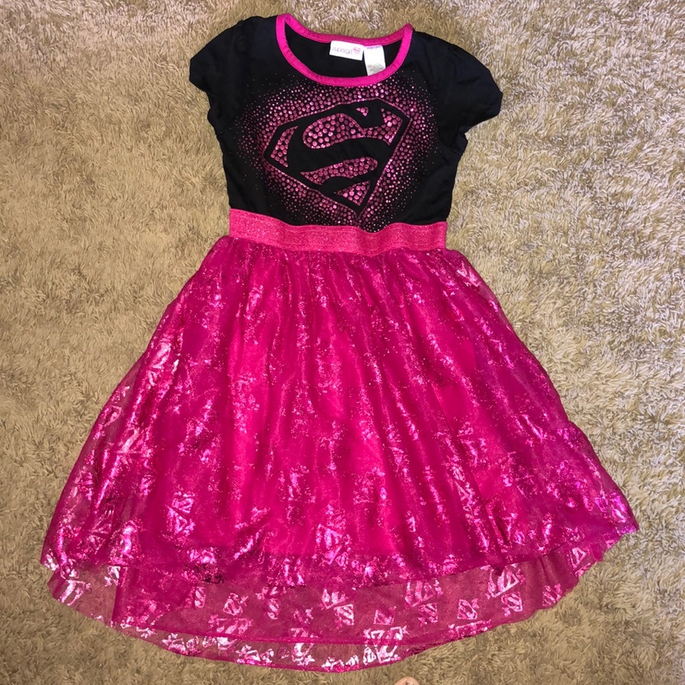 Girls Supergirl Dress Sz 7-8